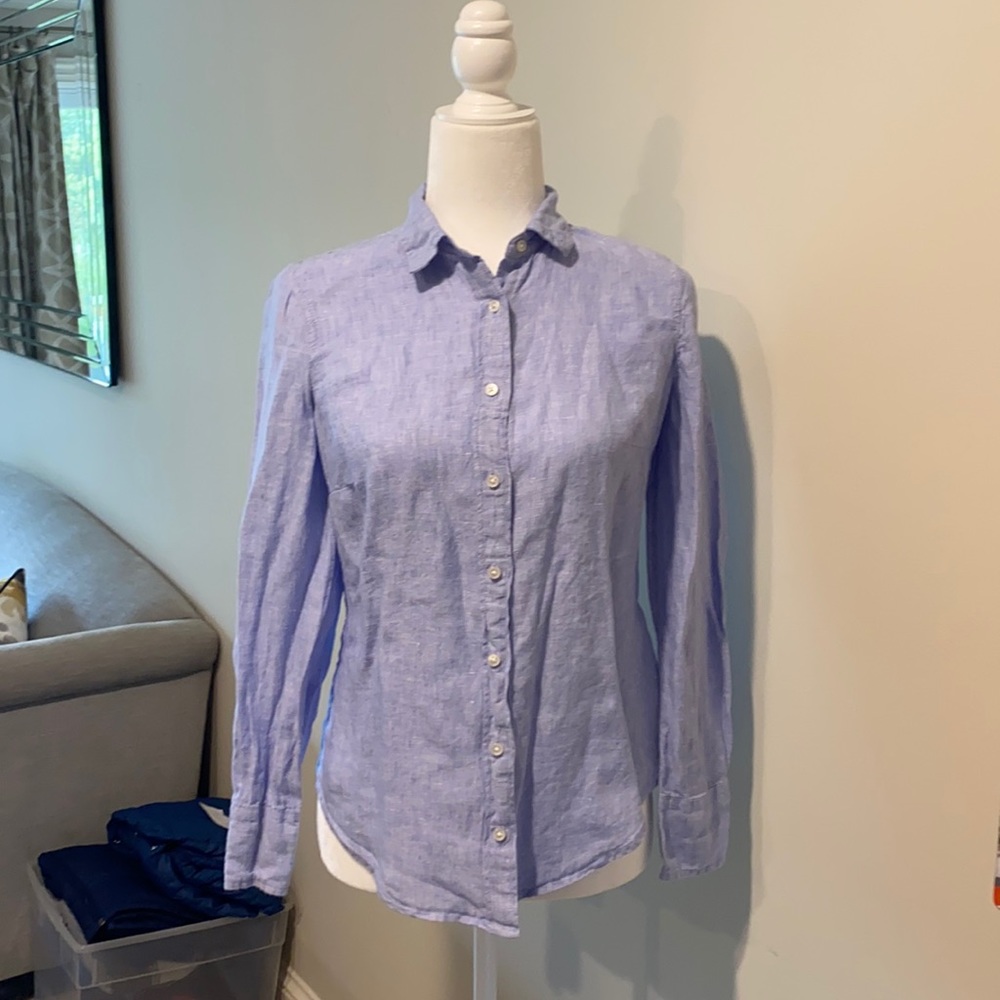 Irish linen Baird McNutt slim J Crew shirt